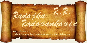 Radojka Radovanković vizit kartica